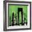 Green Cityscape-Paul Brent-Framed Art Print