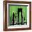 Green Cityscape-Paul Brent-Framed Art Print