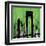 Green Cityscape-Paul Brent-Framed Art Print