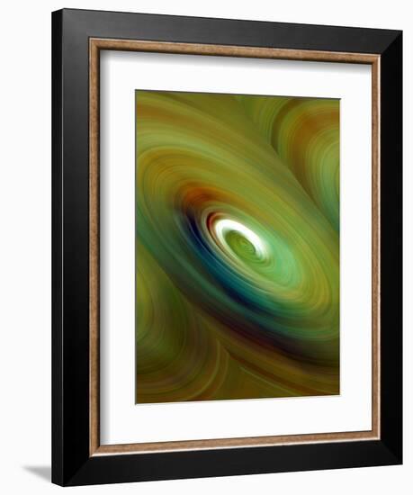 Green Color Swirl-Ruth Palmer 3-Framed Art Print