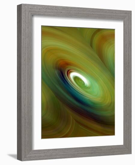 Green Color Swirl-Ruth Palmer 3-Framed Art Print