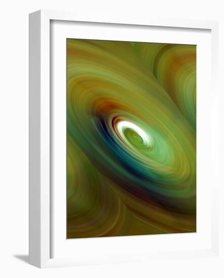 Green Color Swirl-Ruth Palmer 3-Framed Art Print