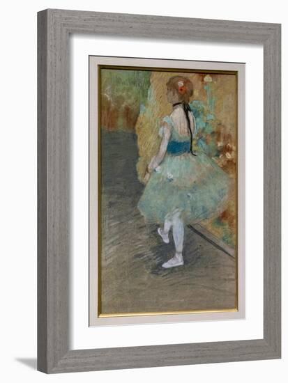 Green dancer. Around 1878. Pastel on paper.-Edgar Degas-Framed Giclee Print