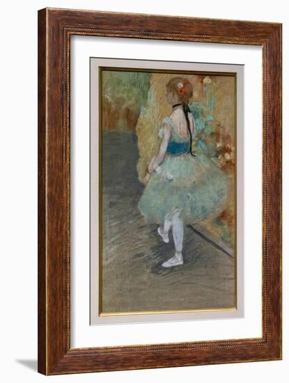 Green dancer. Around 1878. Pastel on paper.-Edgar Degas-Framed Giclee Print