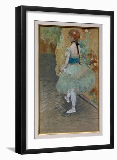 Green dancer. Around 1878. Pastel on paper.-Edgar Degas-Framed Giclee Print