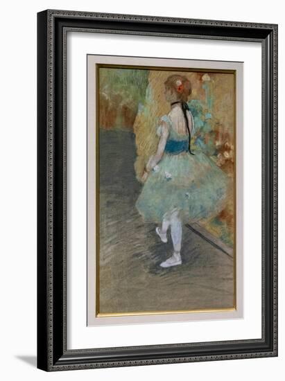 Green dancer. Around 1878. Pastel on paper.-Edgar Degas-Framed Giclee Print