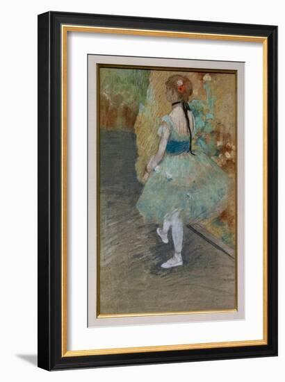 Green dancer. Around 1878. Pastel on paper.-Edgar Degas-Framed Giclee Print