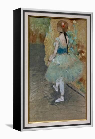 Green dancer. Around 1878. Pastel on paper.-Edgar Degas-Framed Premier Image Canvas