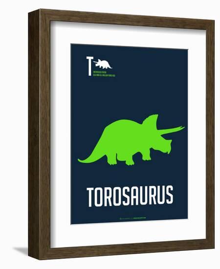 Green Dinosaur-NaxArt-Framed Art Print