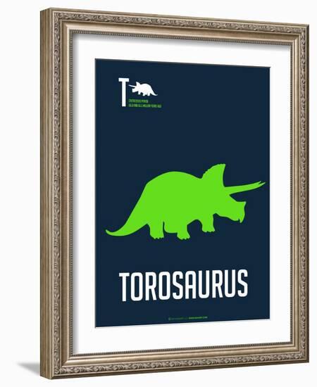 Green Dinosaur-NaxArt-Framed Art Print