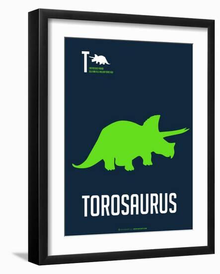 Green Dinosaur-NaxArt-Framed Art Print