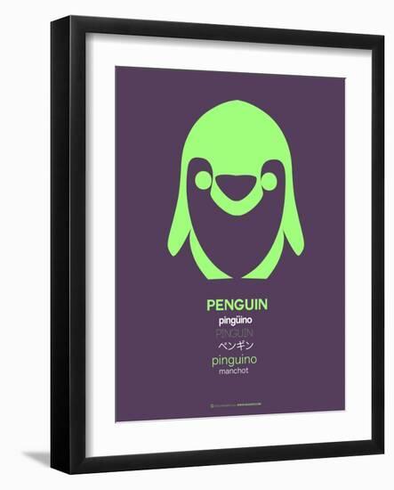 Green Dolphin Multilingual Poster-NaxArt-Framed Art Print