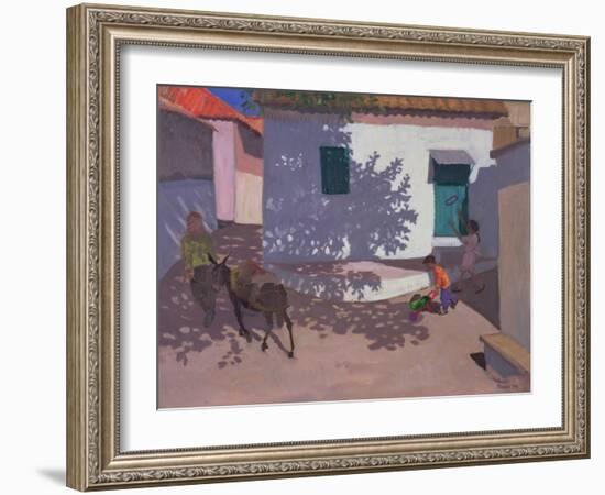 Green Door and Shadows, Lesbos, 1996-Andrew Macara-Framed Giclee Print