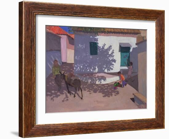 Green Door and Shadows, Lesbos, 1996-Andrew Macara-Framed Giclee Print