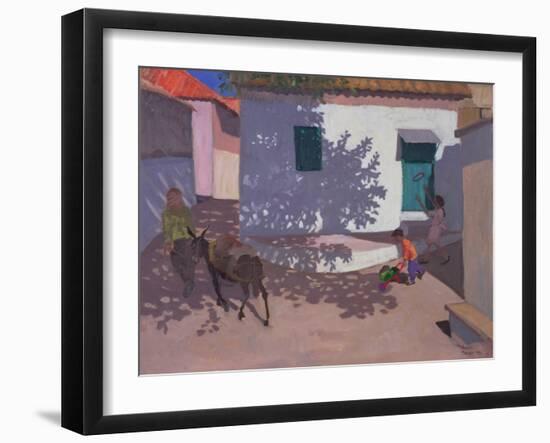 Green Door and Shadows, Lesbos, 1996-Andrew Macara-Framed Giclee Print