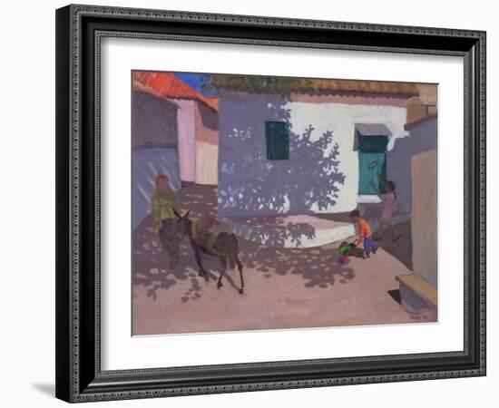 Green Door and Shadows, Lesbos, 1996-Andrew Macara-Framed Giclee Print