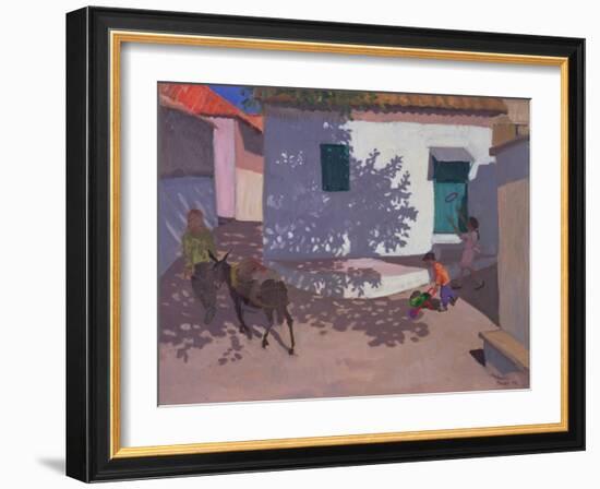 Green Door and Shadows, Lesbos, 1996-Andrew Macara-Framed Giclee Print