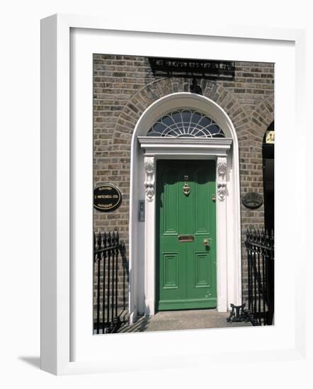 Green Door, Merrion Square, Dublin, Ireland-Jon Arnold-Framed Photographic Print