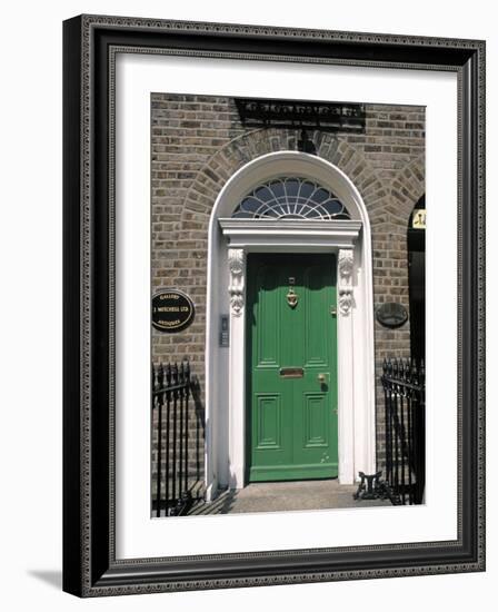 Green Door, Merrion Square, Dublin, Ireland-Jon Arnold-Framed Photographic Print