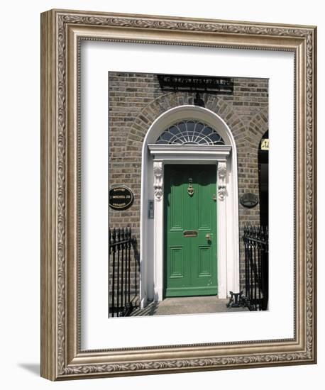 Green Door, Merrion Square, Dublin, Ireland-Jon Arnold-Framed Photographic Print