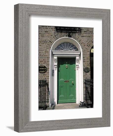 Green Door, Merrion Square, Dublin, Ireland-Jon Arnold-Framed Photographic Print