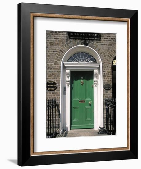 Green Door, Merrion Square, Dublin, Ireland-Jon Arnold-Framed Photographic Print