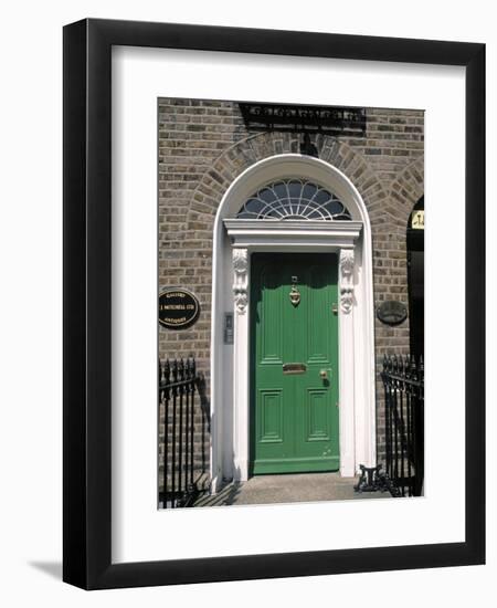 Green Door, Merrion Square, Dublin, Ireland-Jon Arnold-Framed Photographic Print