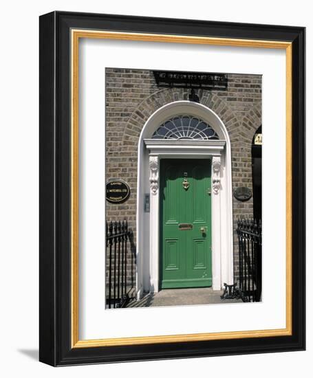 Green Door, Merrion Square, Dublin, Ireland-Jon Arnold-Framed Photographic Print