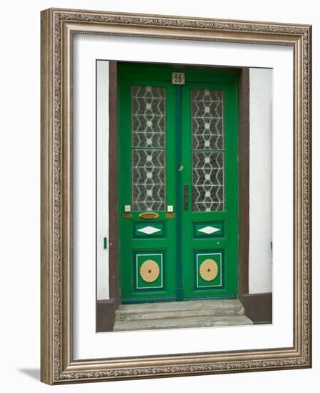 Green Door, Warnemunde, Germany-Russell Young-Framed Photographic Print