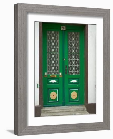 Green Door, Warnemunde, Germany-Russell Young-Framed Photographic Print