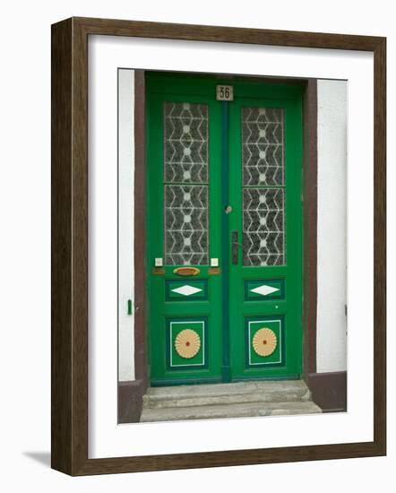 Green Door, Warnemunde, Germany-Russell Young-Framed Photographic Print