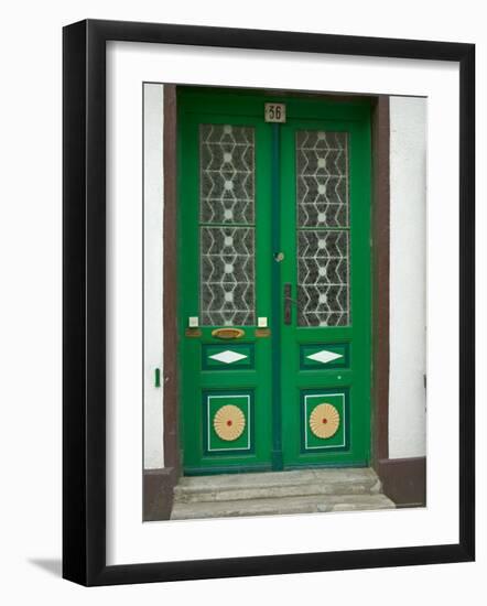 Green Door, Warnemunde, Germany-Russell Young-Framed Photographic Print