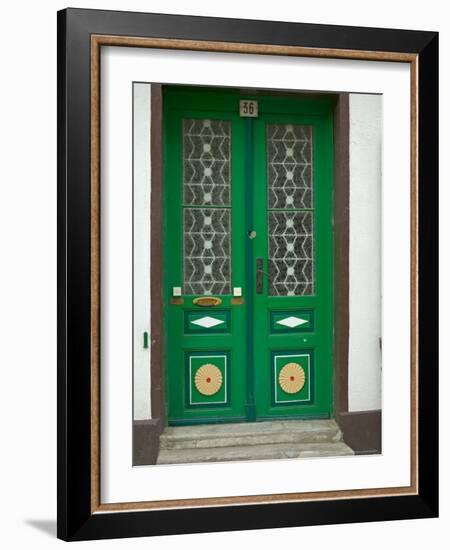 Green Door, Warnemunde, Germany-Russell Young-Framed Photographic Print