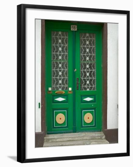 Green Door, Warnemunde, Germany-Russell Young-Framed Photographic Print