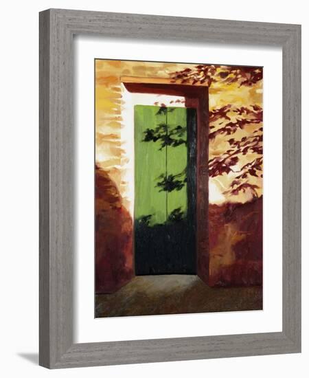 Green Door-Helen J. Vaughn-Framed Giclee Print