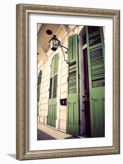 Green Doors in Usa-Jillian Melnyk-Framed Photographic Print