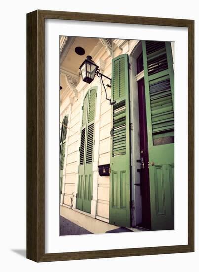 Green Doors in Usa-Jillian Melnyk-Framed Photographic Print