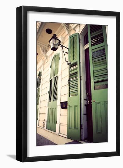 Green Doors in Usa-Jillian Melnyk-Framed Photographic Print