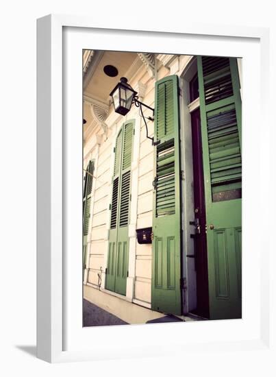 Green Doors in Usa-Jillian Melnyk-Framed Photographic Print