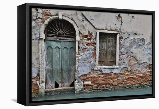 Green Doorway, Venice, Italy-Darrell Gulin-Framed Premier Image Canvas