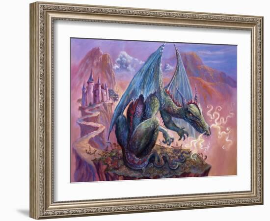 Green Dragon - Enhanced-Judy Mastrangelo-Framed Giclee Print