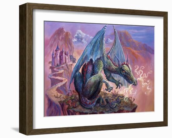 Green Dragon - Enhanced-Judy Mastrangelo-Framed Giclee Print