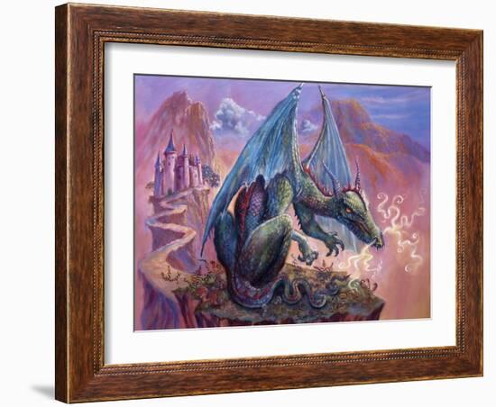 Green Dragon - Enhanced-Judy Mastrangelo-Framed Giclee Print