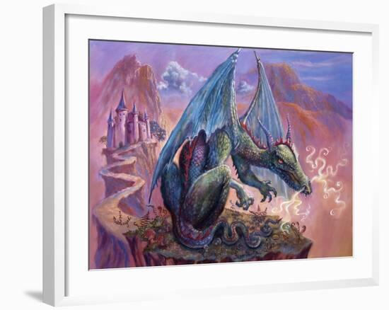 Green Dragon - Enhanced-Judy Mastrangelo-Framed Giclee Print