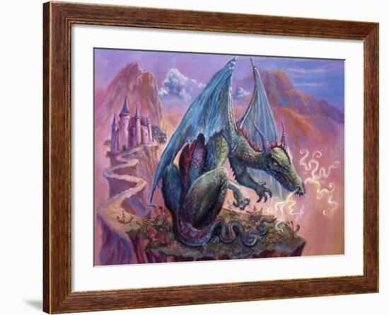 Green Dragon - Enhanced-Judy Mastrangelo-Framed Giclee Print