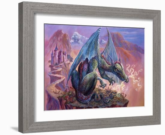 Green Dragon - Enhanced-Judy Mastrangelo-Framed Premium Giclee Print