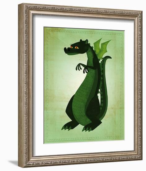 Green Dragon-John Golden-Framed Art Print