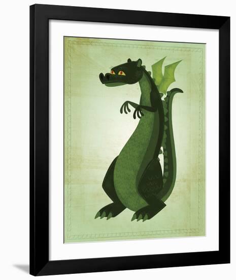 Green Dragon-John W^ Golden-Framed Art Print