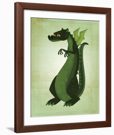 Green Dragon-John W^ Golden-Framed Art Print