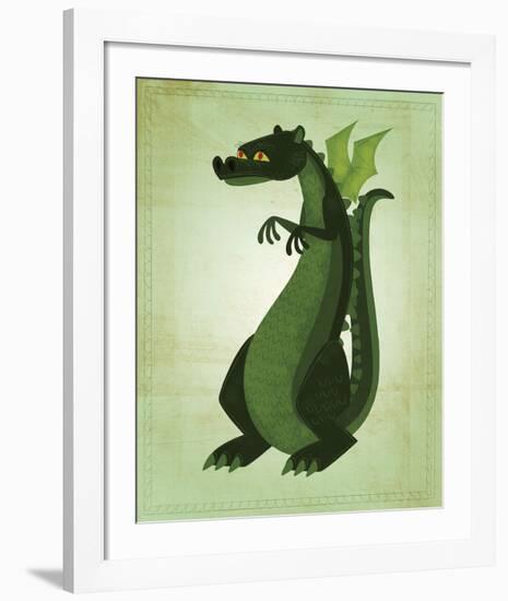 Green Dragon-John W^ Golden-Framed Art Print